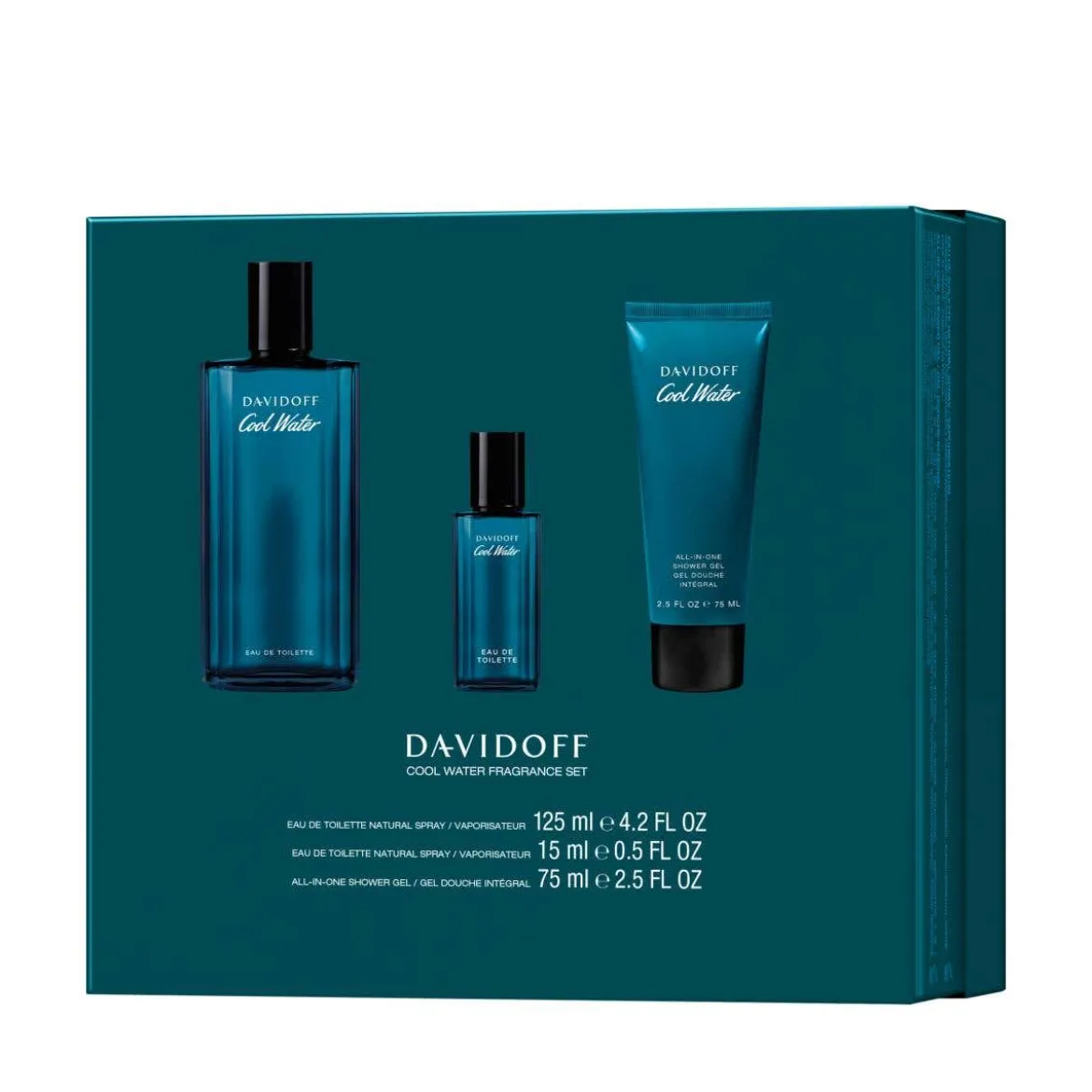 Cool Water Eau de Toilette 125 ml for Men Cofanetto