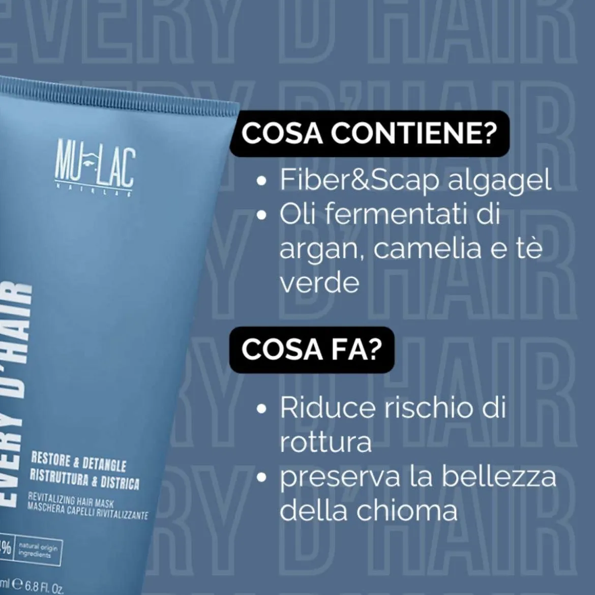 Every D'Hair maschera capelli rivitalizzante