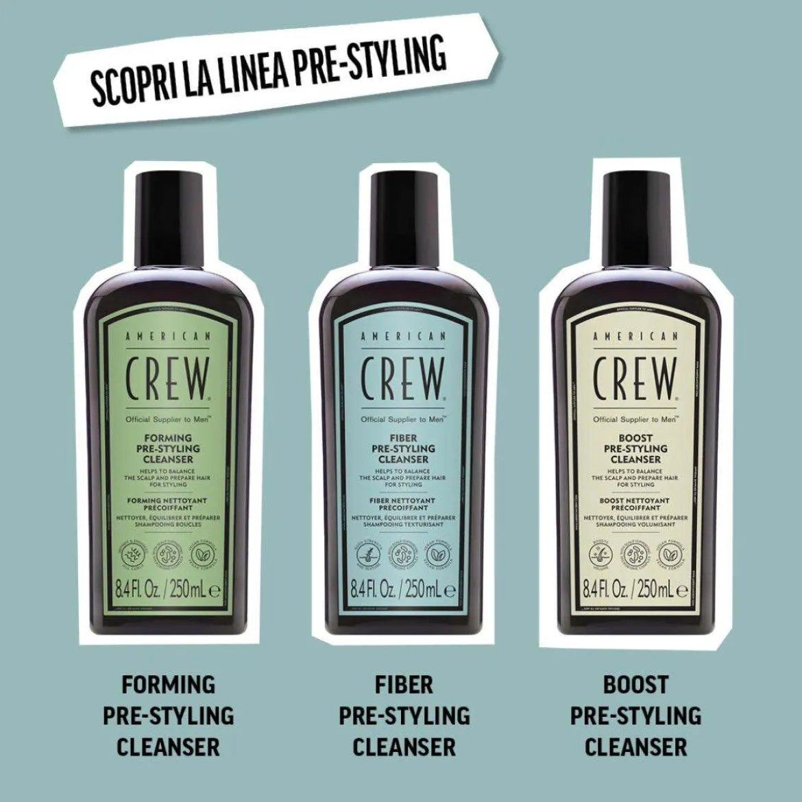 Fiber pre-styling shampoo