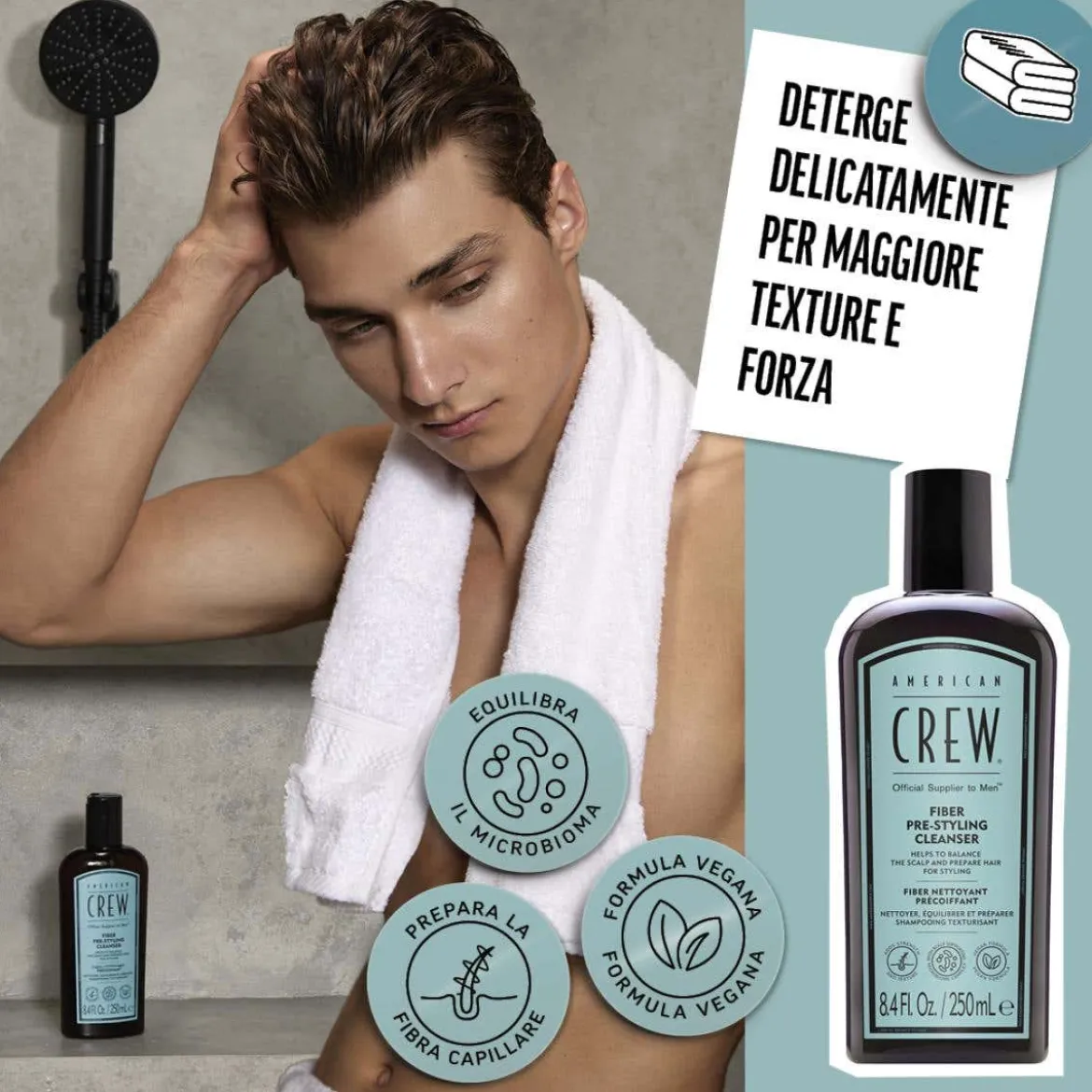 Fiber pre-styling shampoo