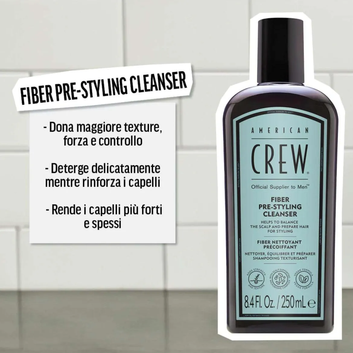 Fiber pre-styling shampoo