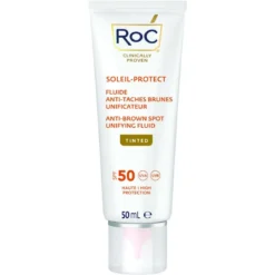 Fluido solare viso SPF50 antimacchie colorato