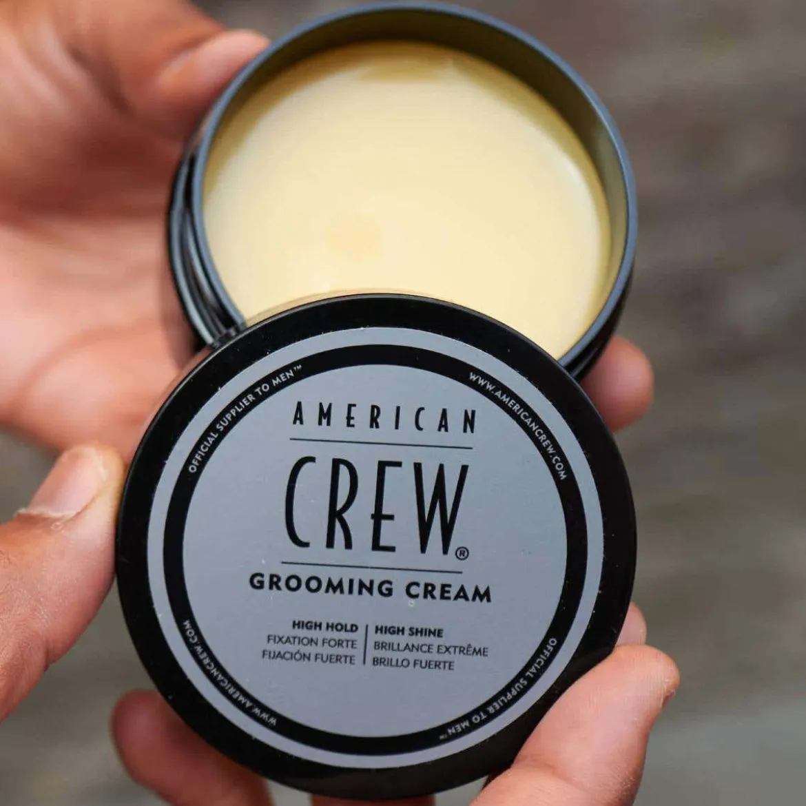 Grooming cream medium hold high shine
