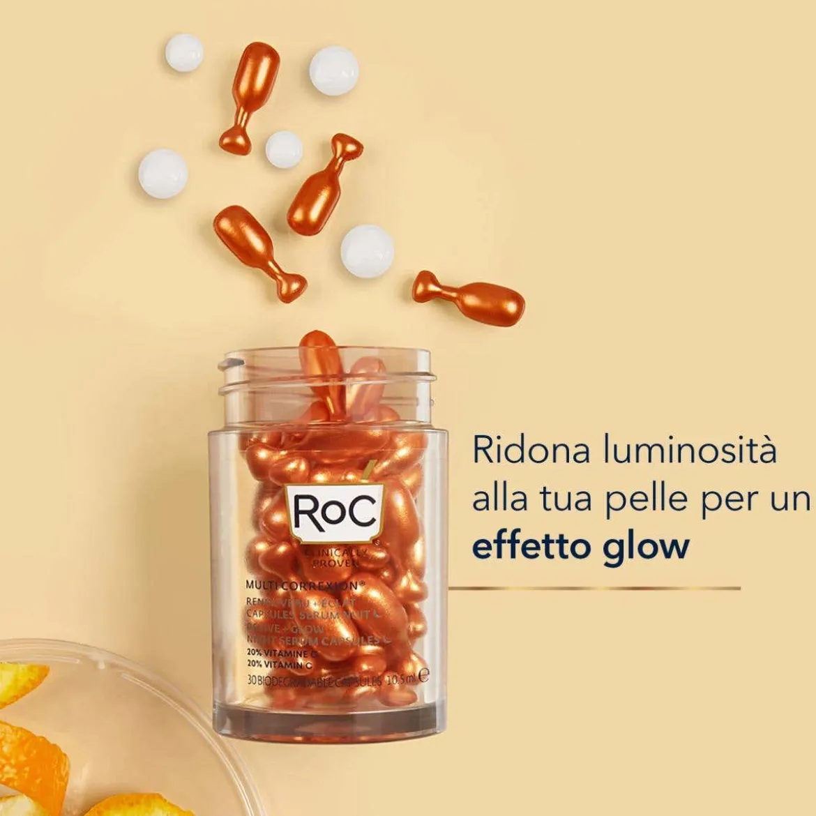 Revive + Glow Siero Viso Notte in capsule