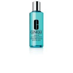 Rinse-off eye make-up solvent