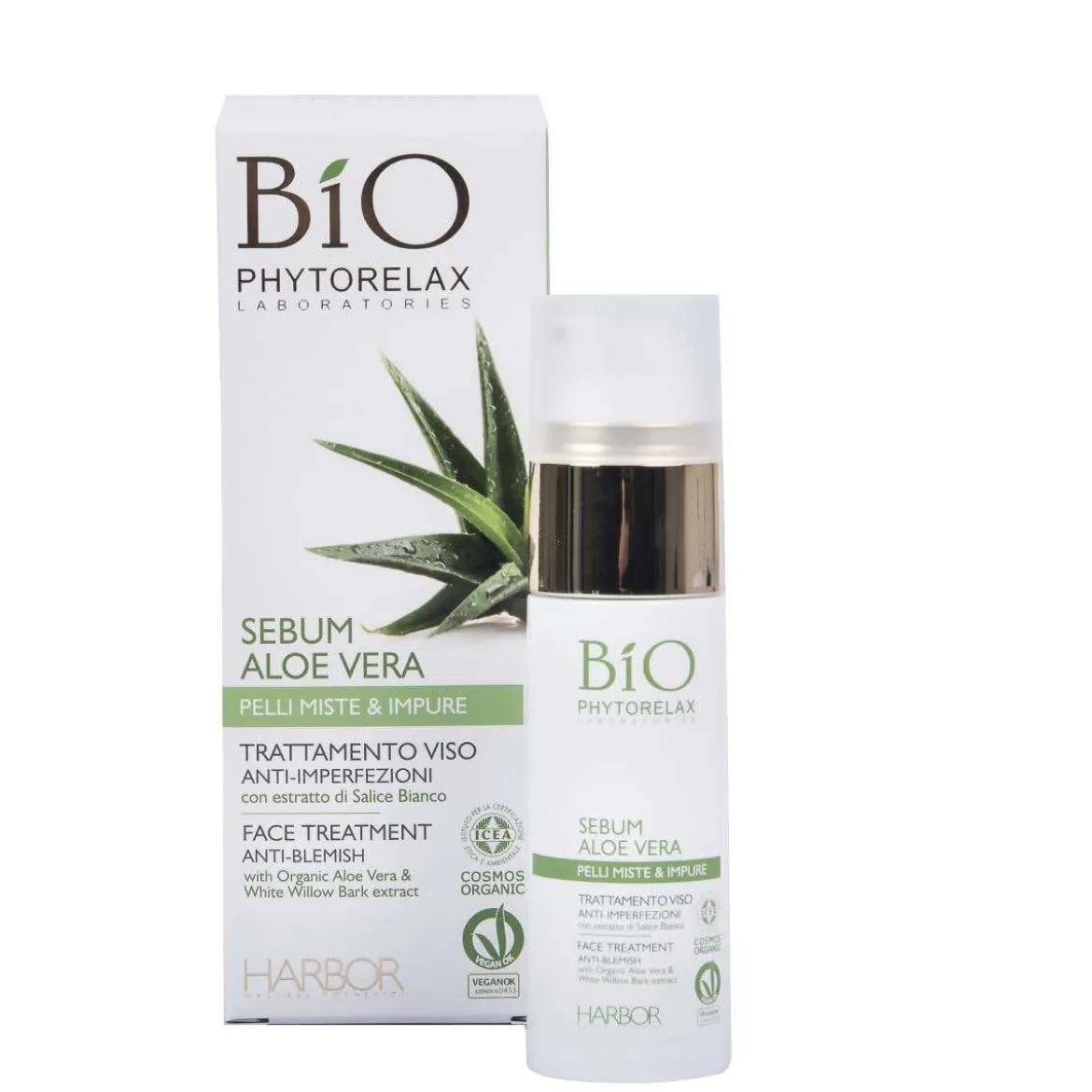 Sebum aloe vera trattamento anti-imperfezioni