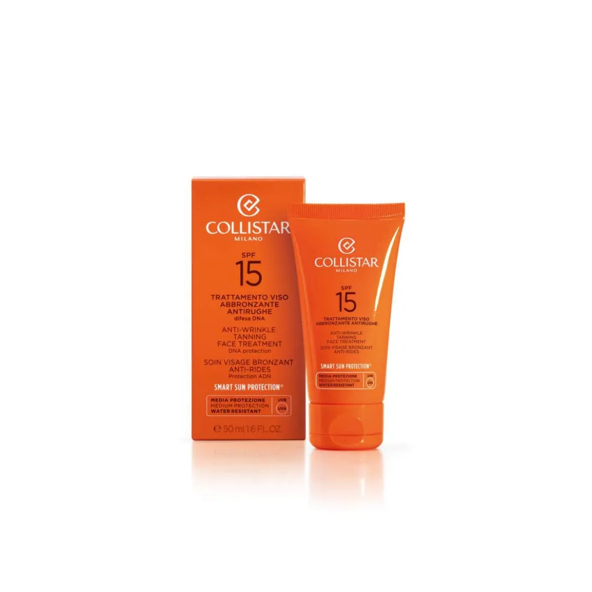 Trattamento viso abbronzante anti-rughe SPF15